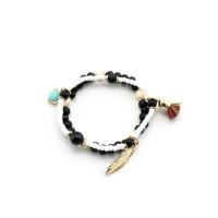 Seedbead bracelet, avec bois, Double couche & bijoux de mode & pour femme, protéger l'environnement, sans nickel, plomb et cadmium, Diamètre intérieur:Environ 50mm, Vendu par PC