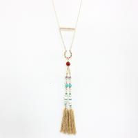 Zinc Alloy Jewelry Necklace with turquoise fashion jewelry & for woman & with rhinestone nickel lead & cadmium free Length Approx 18.11 Inch Sold By PC
