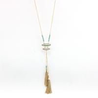 Zinklegierung Schmuck Halskette, mit Türkis, Modeschmuck & für Frau, frei von Nickel, Blei & Kadmium, Länge:ca. 27.55 ZollInch, verkauft von PC