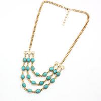 Multi Layer Necklace, Tibetan Style, with turquoise, fashion jewelry & multilayer & for woman, nickel, lead & cadmium free, Length:Approx 16.53 Inch, Sold By PC