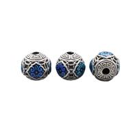 925 Sterling Silver Beads, stoving varnish, DIY, nickel, lead & cadmium free, 10.3x9.6mm, Hole:Approx 2.2mm, Sold By PC