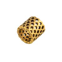 cupronickel perle à grand trou, DIY, doré, protéger l'environnement, sans nickel, plomb et cadmium, 8x8x8mm, Trou:Environ 6mm, Vendu par PC