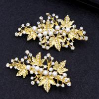Alligator Hair Clip Zinc Alloy with Plastic Pearl fashion jewelry & for woman & with rhinestone nickel lead & cadmium free Sold By Pair
