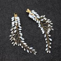 Alligator Hair Clip, Tibetan Style, fashion jewelry & for woman & with rhinestone, more colors for choice, nickel, lead & cadmium free, 130x40mm, Sold By Pair