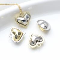 Tibetan Style Heart Pendants, plated, DIY, more colors for choice, nickel, lead & cadmium free, 15x16mm, Approx 100PCs/Bag, Sold By Bag