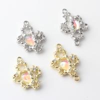 Flower Zinc Alloy Connector with Resin plated DIY nickel lead & cadmium free Approx Sold By Bag