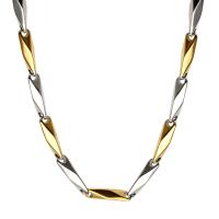 Stainless Steel Chain halskæde, 304 rustfrit stål, forgyldt, for kvinde, gylden, Solgt af PC