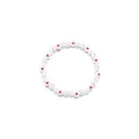 Tibetan Style Anklet, with Seedbead & Plastic Pearl, plated, for woman, white, Sold By PC
