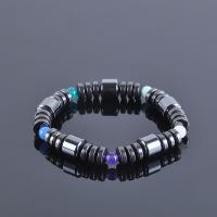 Magnetiske smykker Armbånd, Magnet, med Hæmatit, mode smykker & forskellige stilarter for valg & for mennesket, nikkel, bly & cadmium fri, Længde Ca. 18 cm, Solgt af PC