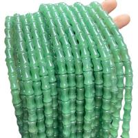 Perles aventurine, aventurine vert, bambou, poli, DIY, 12x8mm, Vendu par Environ 35-38 cm brin