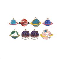 Tibetan Style Enamel Pendants, gold color plated, DIY & different styles for choice, more colors for choice, Approx 100PCs/Bag, Sold By Bag