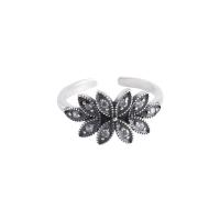 Cubic Zirconia Micro Pave 925 Sterling Silver Rings, Leaf, fashion jewelry & micro pave cubic zirconia & for woman, nickel, lead & cadmium free, US Ring Size:7, Sold By PC