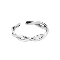 Sterling Silver Nakit Finger Ring, 925 Sterling Silver, modni nakit & za žene, nikal, olovo i kadmij besplatno, 3.4mm, Prodano By PC