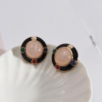 Zinc Alloy Stud Earring fashion jewelry & for woman nickel lead & cadmium free 20mm Sold By Pair