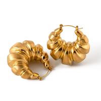 Acier inoxydable Levier Retour Earring, Acier inoxydable 304, bijoux de mode & pour femme, doré, 39.80x41.60mm, Vendu par paire