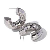 Nehrđajućeg čelika Stud Naušnice, 304 nehrđajućeg čelika, modni nakit & za žene, izvorna boja, Prodano By PC