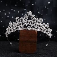 Bridal Tiaras, Tibetan Style, fashion jewelry & for woman & with rhinestone, silver color, nickel, lead & cadmium free, Inner Diameter:Approx 135mm, Sold By PC