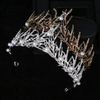 Bridal Tiaras Zinc Alloy with Plastic Pearl fashion jewelry & for woman & with rhinestone nickel lead & cadmium free Inner Approx 140mm Sold By PC