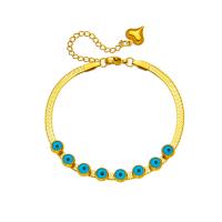 Titanium Steel Bracelet & Bangle with 1.97inch extender chain 18K gold plated fashion jewelry & for woman & enamel golden Sold Per Approx 6.3 Inch Strand