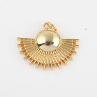 Brass Jewelry Pendants, gold color plated, DIY, nickel, lead & cadmium free, 22.80x21.80x4.20mm, Sold By PC