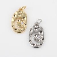 Cubic Zirconia Brass Pendants with Cubic Zirconia plated DIY nickel lead & cadmium free Sold By PC