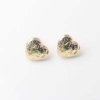 Tibetan Style Earring Findings, Heart, plated, DIY, golden, nickel, lead & cadmium free, 21x18mm, 100PCs/Bag, Sold By Bag