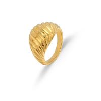 Prst prsten z nerezové oceli, 304 Stainless Steel, s Sladkovodní Pearl, á, různé velikosti pro výběr & různé styly pro výběr & pro ženy, zlatý, Prodáno By PC