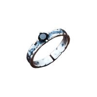 925 Sterling Silver Finger Rings, with Meteorite, polished, Unisex & different styles for choice, original color, Sold By PC