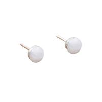 925 Sterling Silver Stud Earrings, plated, for woman, silver color, Sold By Pair