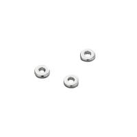 Spacer Beads Jóias, 925 prata esterlina, banhado, DIY, prateado, 3.30x3.30mm, vendido por PC