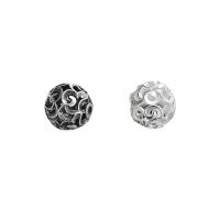 925 Sterling Silver Beads, Round, plated, DIY, more colors for choice, 8.50mm, Sold By PC