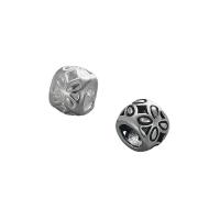 Perline in argento sterlina 925, 925 argento sterlina, trifoglio quattro petali, placcato, DIY, nessuno, 5x4mm, Venduto da PC