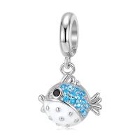 Cubic Zirconia Micro Pave 925 Sterling Silver Pendant, fashion jewelry & ocean design & DIY & different styles for choice & micro pave cubic zirconia, nickel, lead & cadmium free, Sold By PC