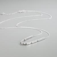 Серебряное ожерелье, 925 пробы, с 5cm наполнитель цепи, ювелирные изделия моды, не содержит никель, свинец, длина:Приблизительно 40 см, продается PC