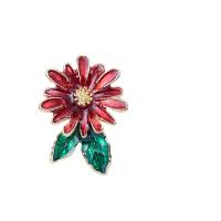 Zinc Alloy Flower Pendants with Plastic Pearl fashion jewelry & DIY & enamel nickel lead & cadmium free Sold By PC
