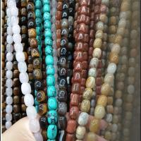 Gemstone Jewelry Beads, Natural Stone, Drum, DIY & different materials for choice, more colors for choice, nickel, lead & cadmium free, 10x14mm, Sold Per Approx 38 cm Strand