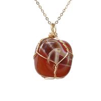 Gemstone Pendants Jewelry, Natural Stone, with Brass, irregular, gold color plated, DIY & different materials for choice, more colors for choice, 15-25mmx15-25mm, Sold By PC