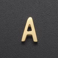 Stainless Steel Letter Pendants 304 Stainless Steel Alphabet Letter Vacuum Ion Plating letters are from A to Z & DIY golden Approx Sold By Bag