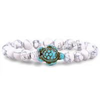 Gemstone Bracelets, Turtle, fashion jewelry, more colors for choice, 8mm, Length 19 cm, Sold By PC