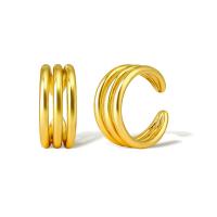 Messing Ohrring Clip, vergoldet, für Frau, keine, verkauft von Paar