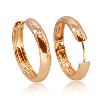 Brass Leverback Earring real gold plated for woman Champagne Sold By Pair