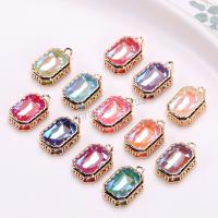 Brass Jewelry Pendants, with Crystal, plated, DIY, more colors for choice, Sold By PC