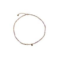 Quartz náhrdelník, Přírodní Quartz, s Sladkovodní Pearl & 304 Stainless Steel, s 5cm extender řetězce, ruční práce, módní šperky & pro ženy, multi-barevný, Prodáno za 43 cm Strand