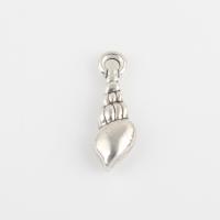 Tibetan Style Pendants, Conch, antique silver color plated, DIY, 5.20x16x2.90mm, Hole:Approx 1.5mm, Sold By Bag