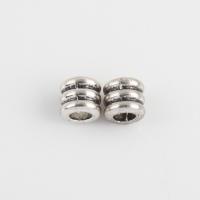Tibetan Style Spacer Beads, Column, antique silver color plated, vintage & DIY, 6.80x6.30mm, Hole:Approx 3.6mm, Sold By Bag
