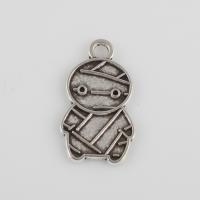 Tibetan Style Pendant Cabochon Setting, Mummy, antique silver color plated, vintage & DIY, 36.80x22.20x1.30mm, Hole:Approx 1.7mm, Sold By Bag