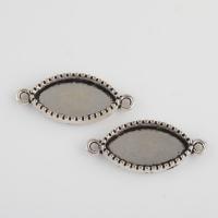 Zinc Alloy Connector Setting Horse Eye antique silver color plated vintage & DIY & 1/1 loop Approx 1.9mm Sold By Bag