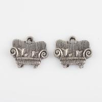 Tibetan Style Pendants, antique silver color plated, vintage & DIY, 29.80x15.20x1.40mm, Hole:Approx 1.6mm, Sold By Bag