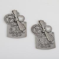 Tibetan Style Pendants, antique silver color plated, vintage & DIY, 27.50x23.60x1.50mm, Hole:Approx 2.1mm, Sold By Bag