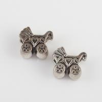 Tibetan Style Spacer Beads, antique silver color plated, vintage & DIY, 12.60x11.60x7.40mm, Hole:Approx 4.6mm, Sold By Bag